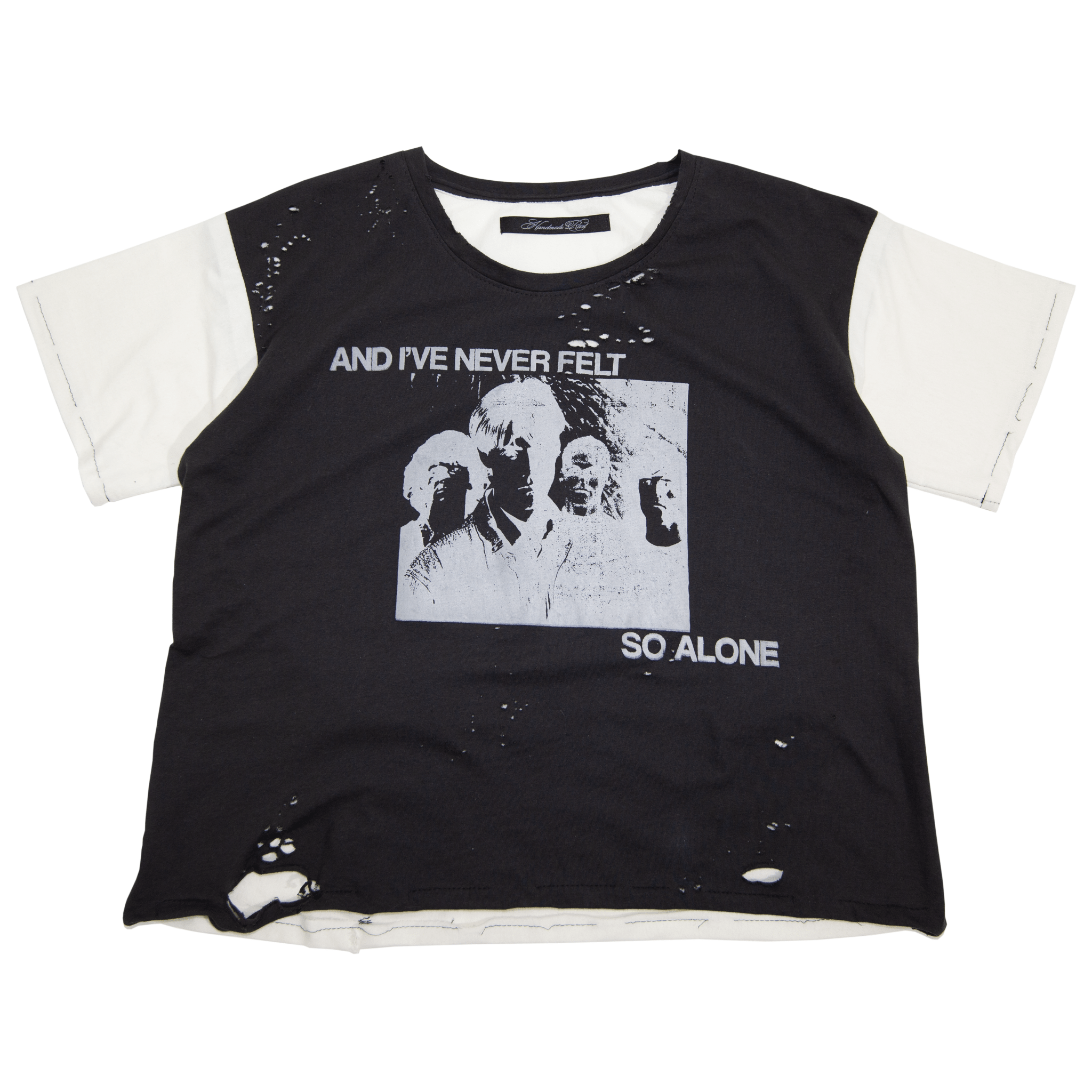 ALONE - CONTRAST TEE - Handmade Rust