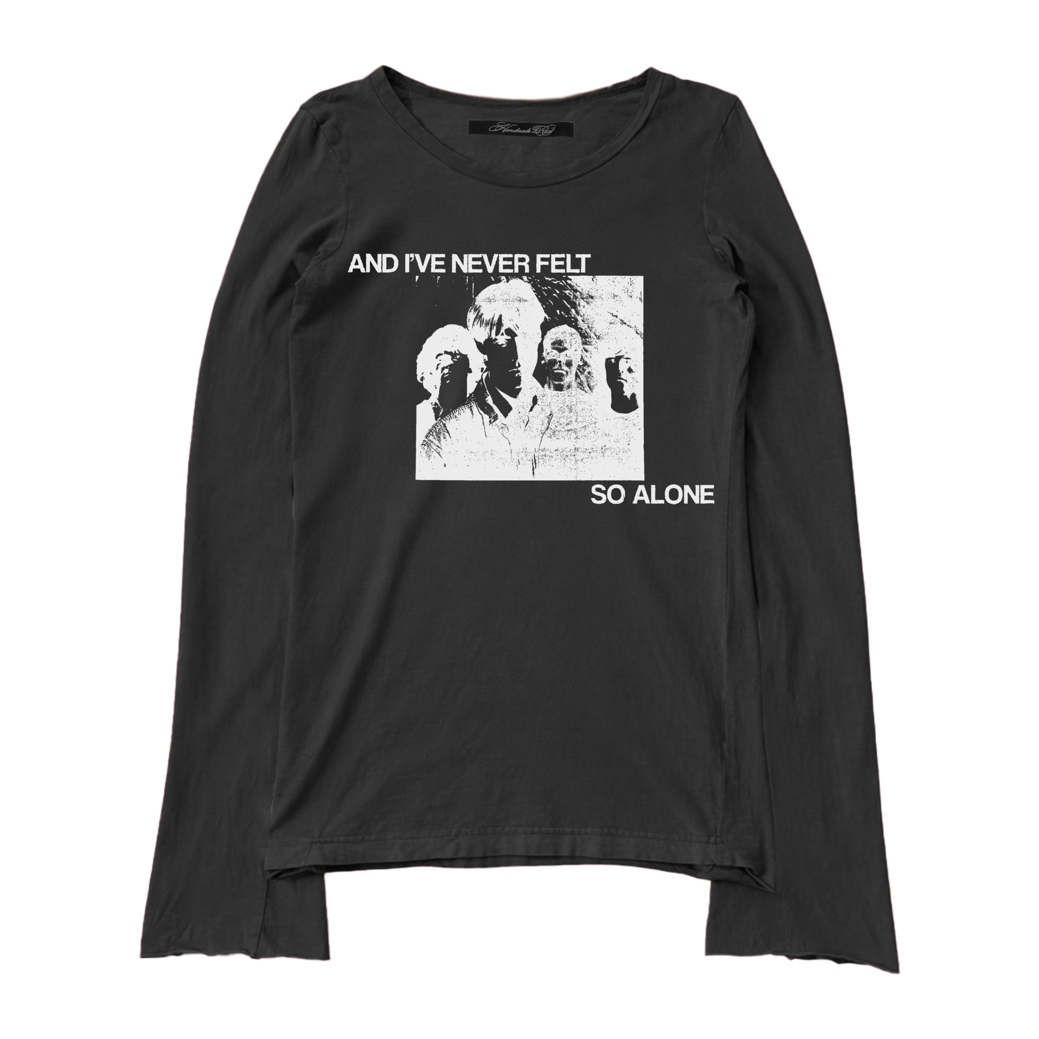 ALONE - LONG SLEEVE BLK - Handmade Rust