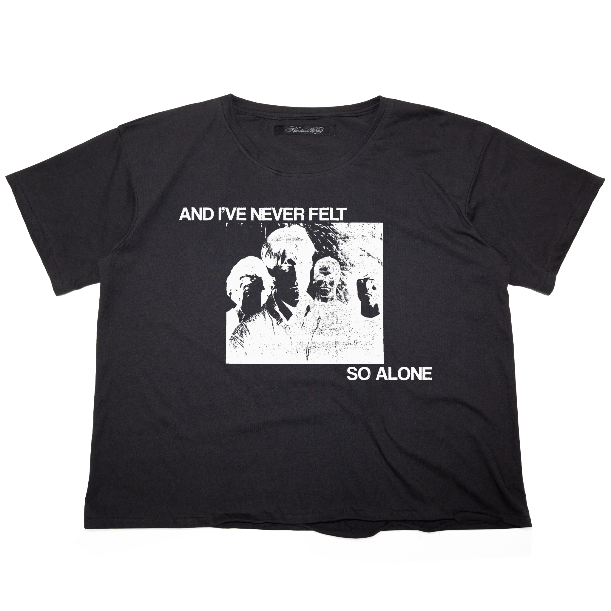 Alone - VNTG blk TEE - Handmade Rust