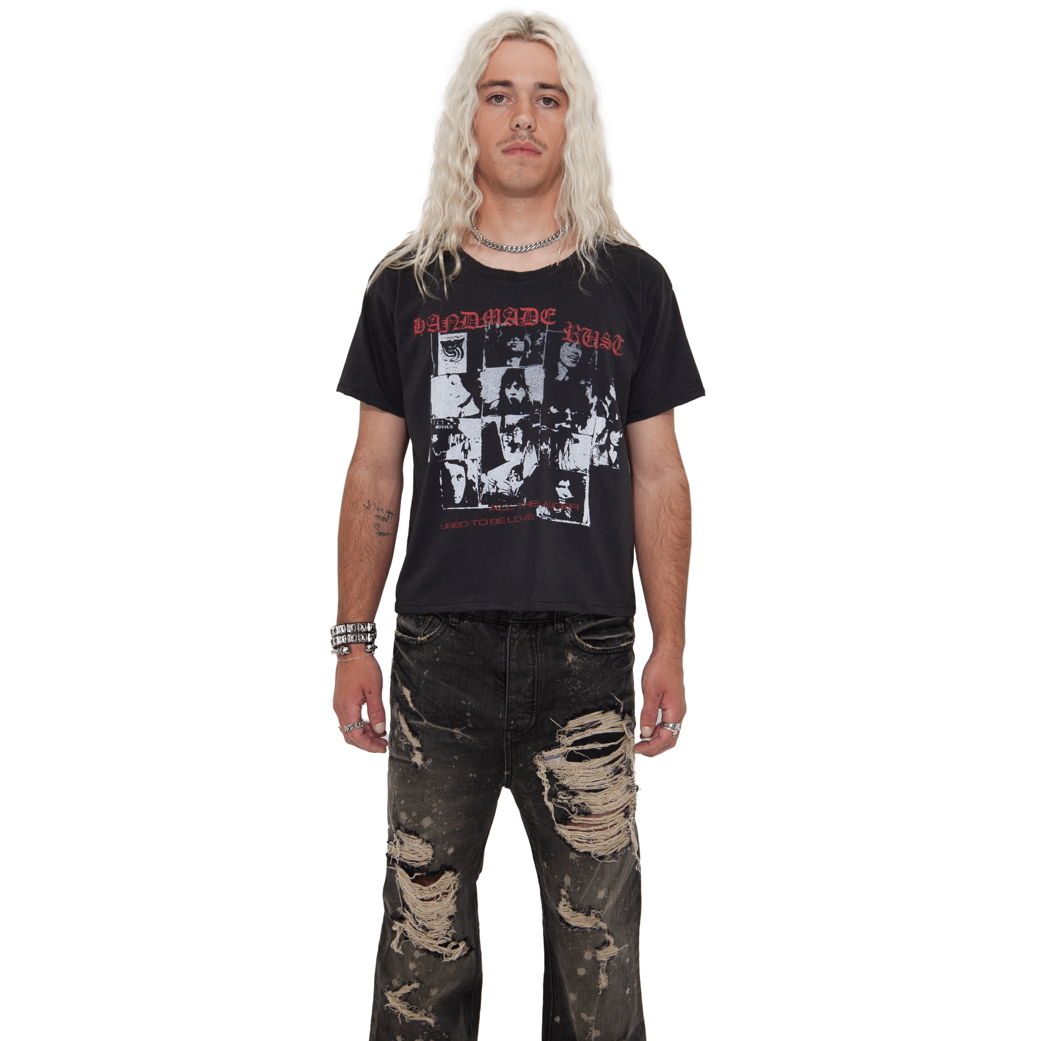 Amor - TEE BLK - Handmade Rust