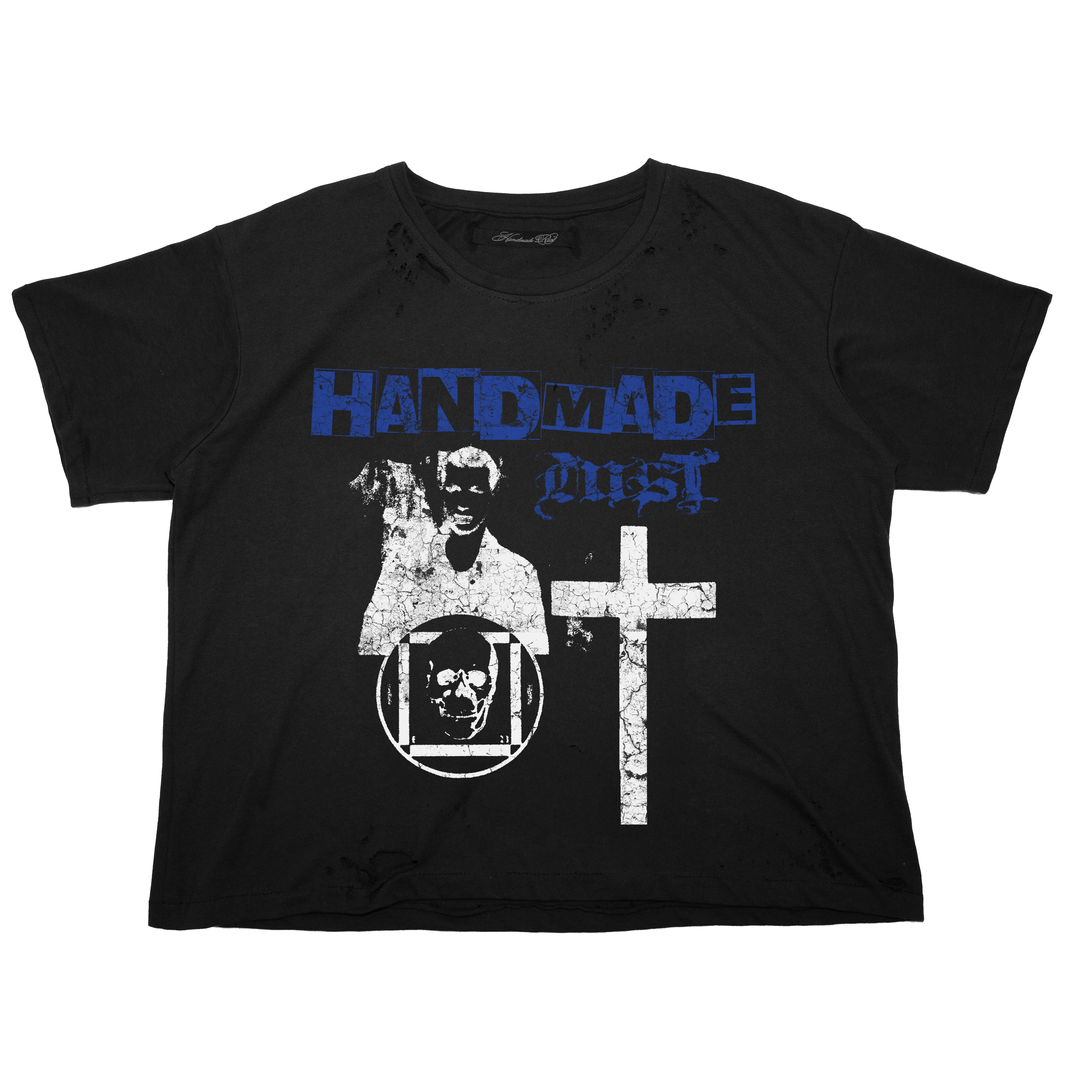 HVY MTL Blue - VNTG blk TEE