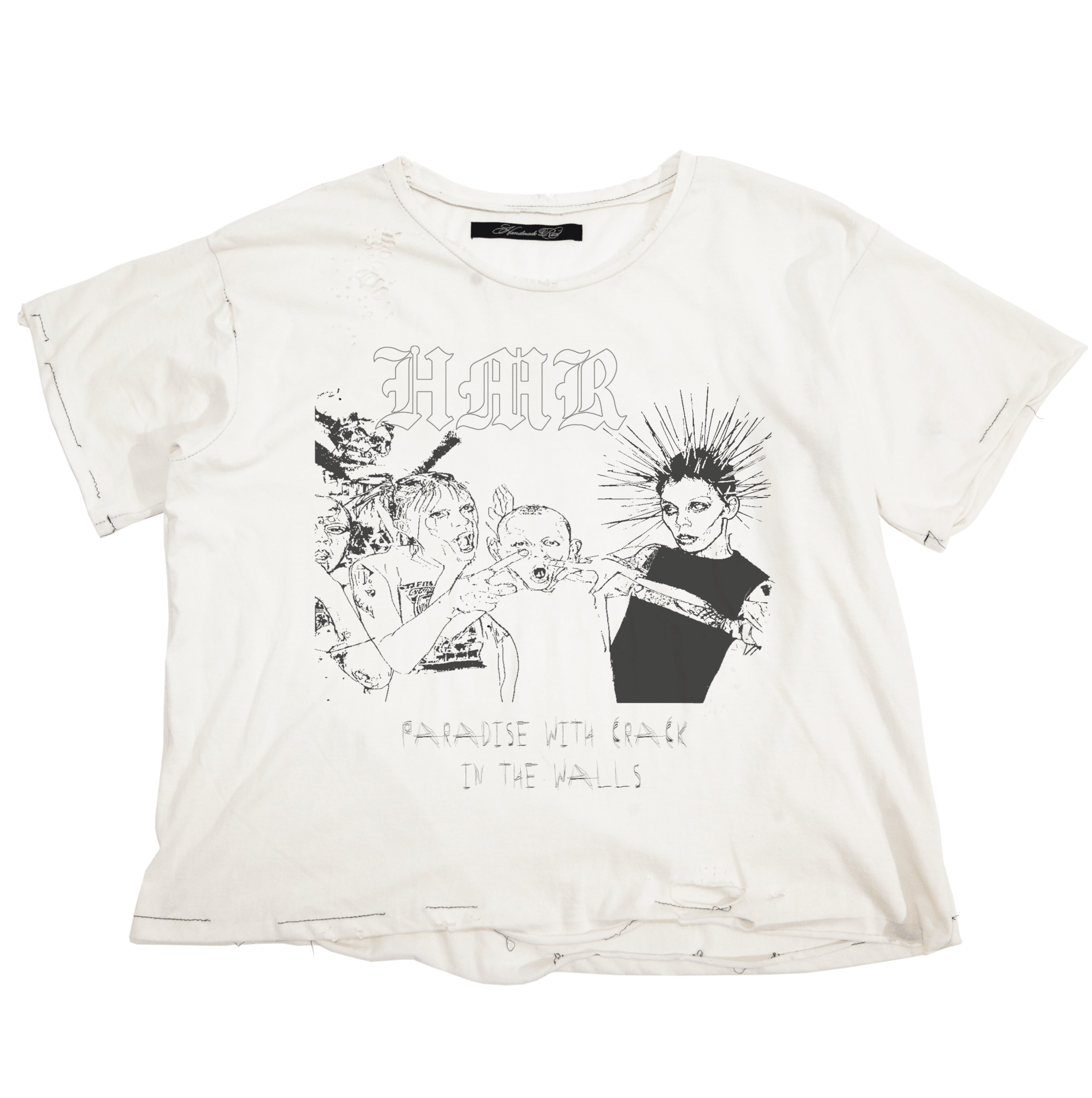 (DROPPING FRIDAY) PARADISE - VNTG WHITE TEE - Handmade Rust