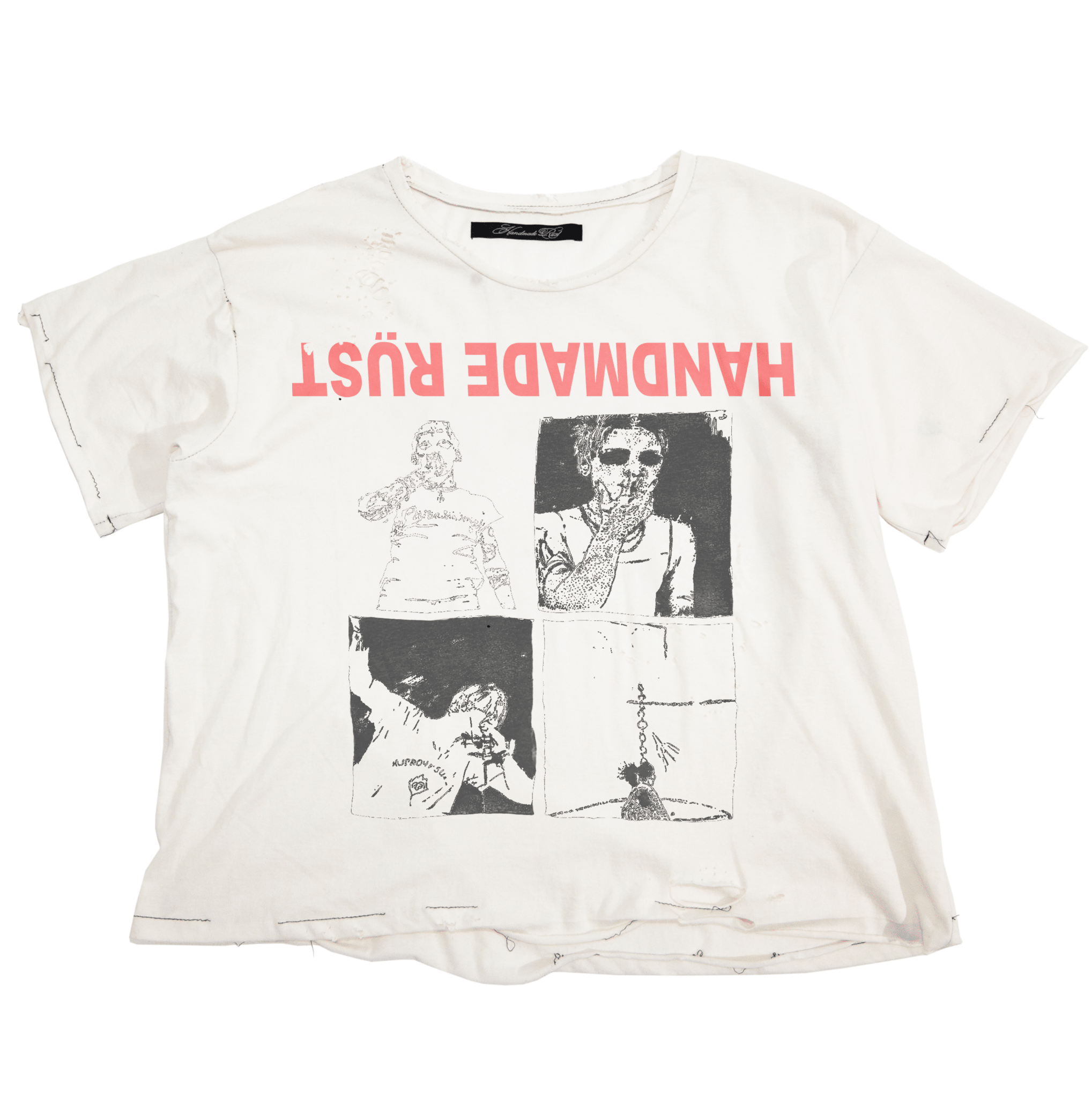 (DROPPING FRIDAY) RÜST - VNTG WHITE TEE - Handmade Rust