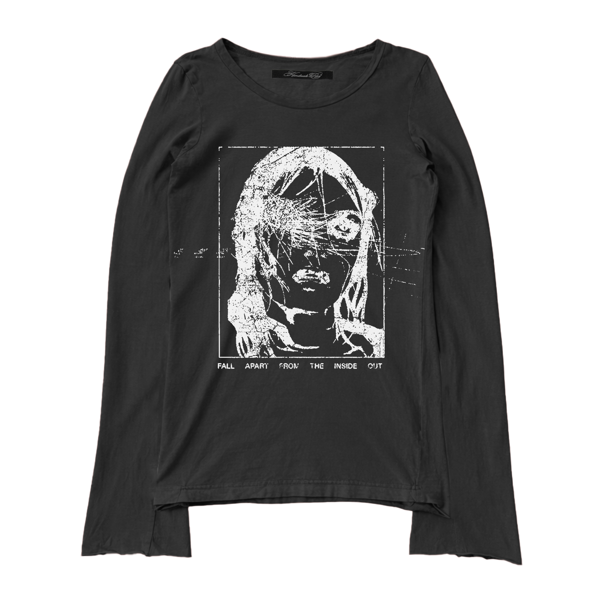 FALL APART - LONG SLEEVE BLK - Handmade Rust