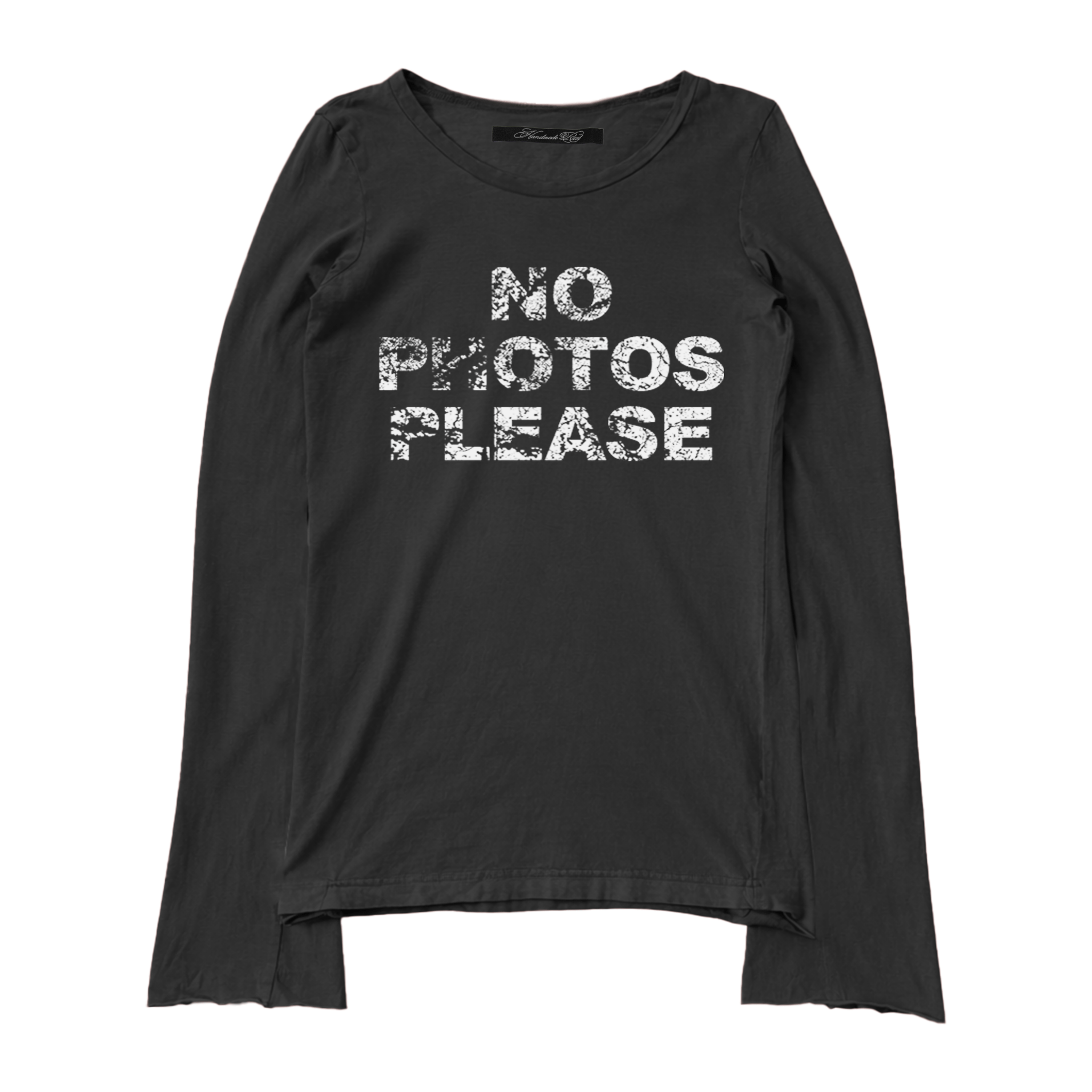 No Photos - Long Sleeve BLK - Handmade Rust