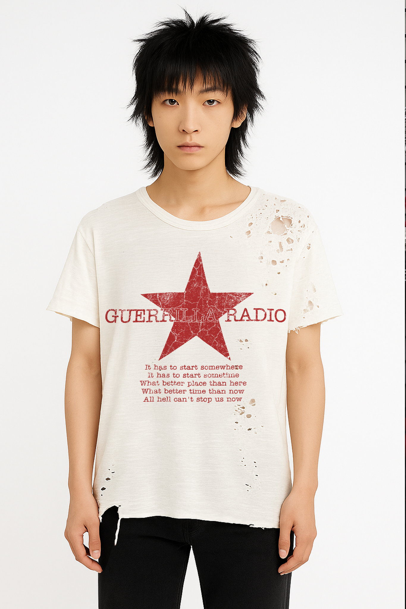 RADIO - DISTRESSED TEE