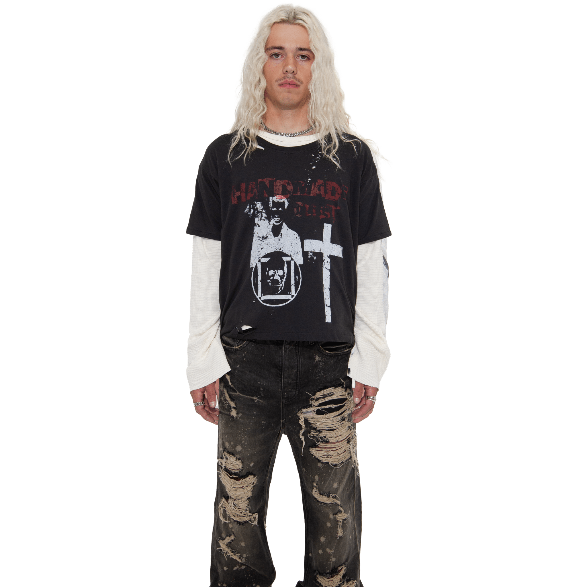 Ramone - TEE BLK - Handmade Rust