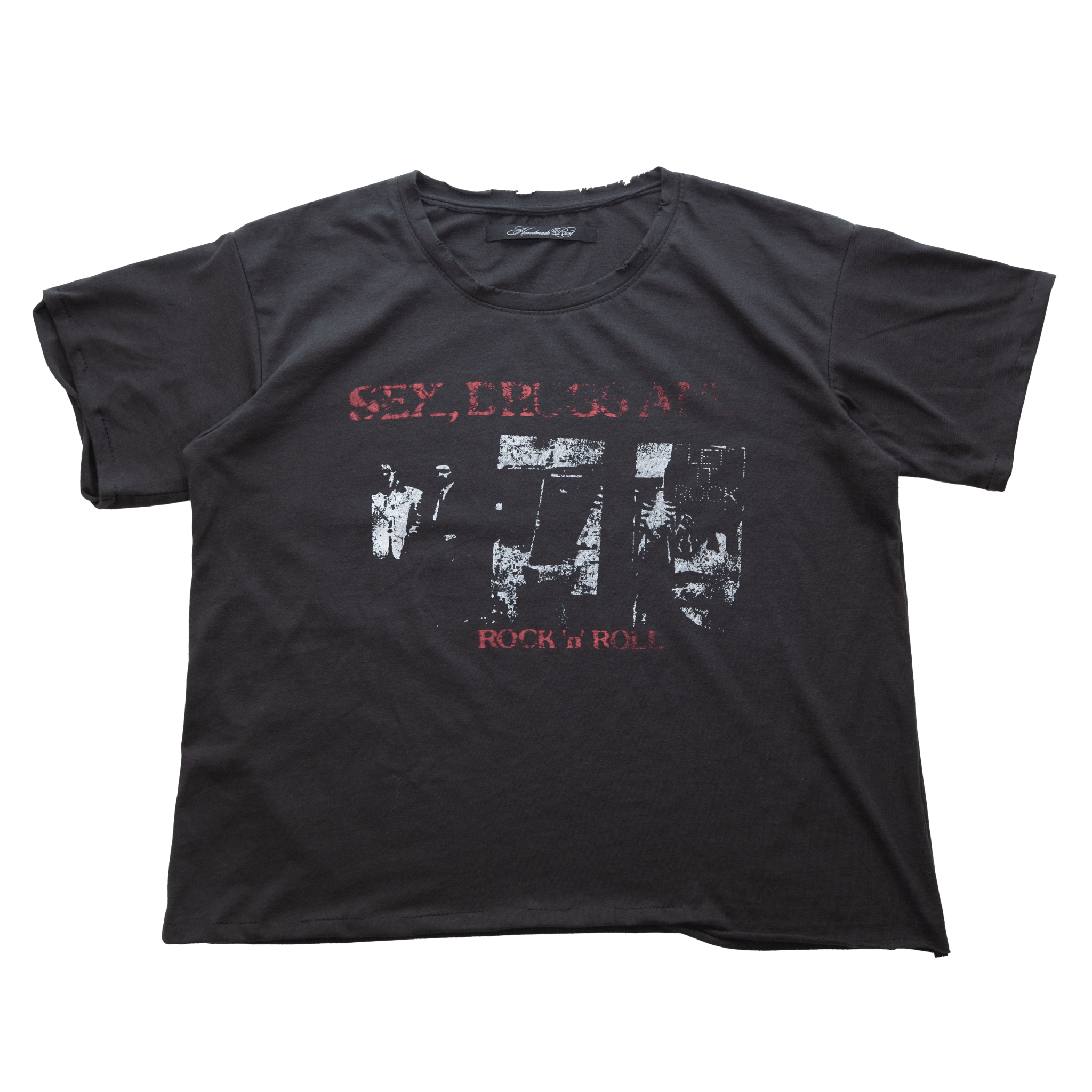 SDRR - VNTG blk TEE - Handmade Rust